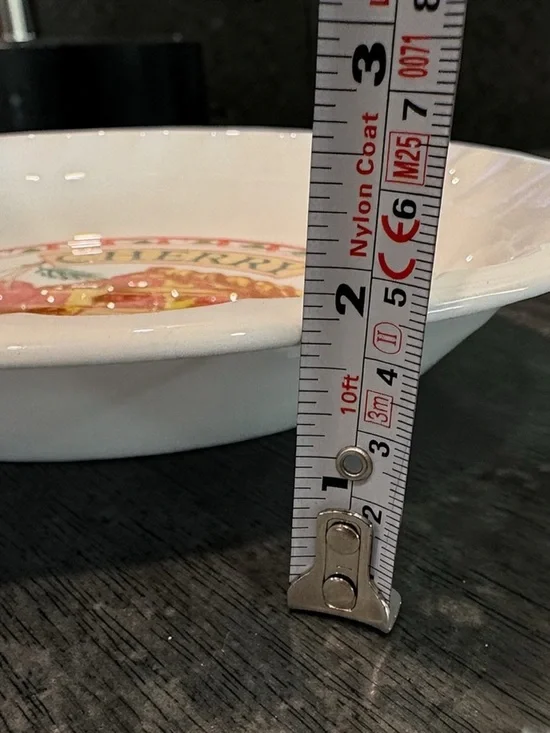 Vintage Ceramic Cherry Pie Plate Dish w/ Recipe Himark Golden Collection Korea - Picture 12 of 12